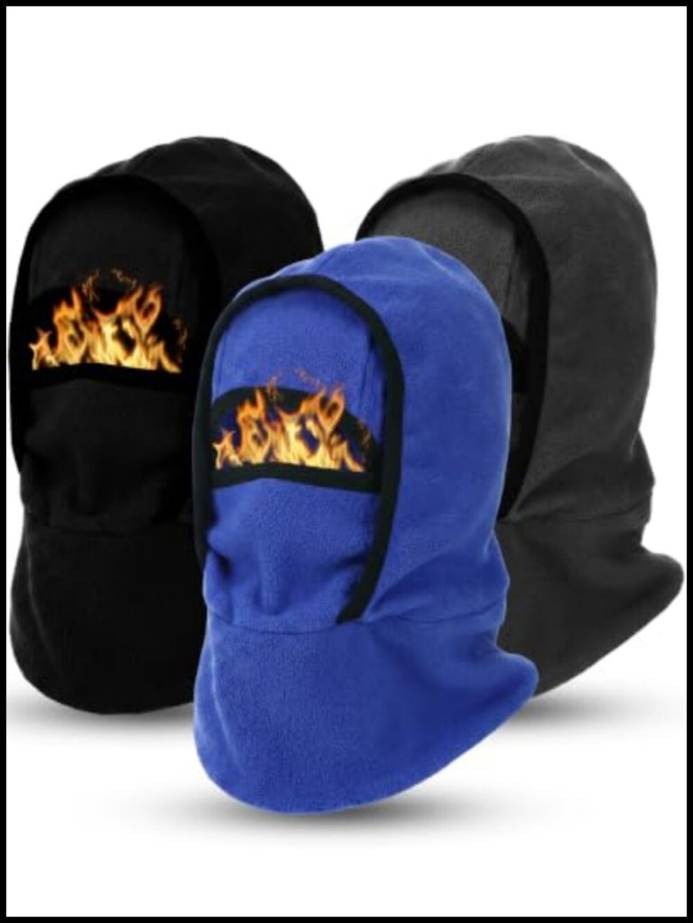 3 Pack Fleece Balaclava Ski Mask Windproof Face Cover Hood Neck Gaiter
